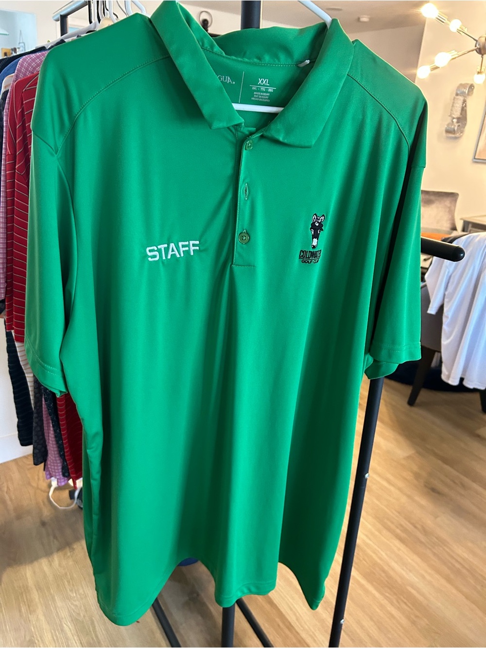 Staff Embroidered Green Polo Shirt
